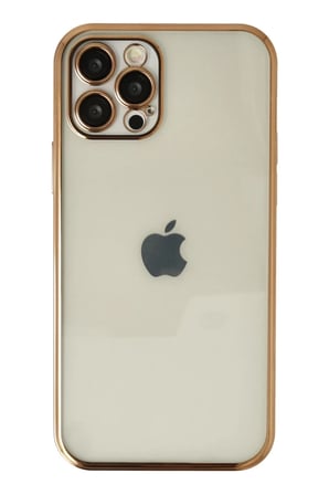 Newface Apple iPhone 12 Pro Kılıf Razer Lensli Silikon - Gold
