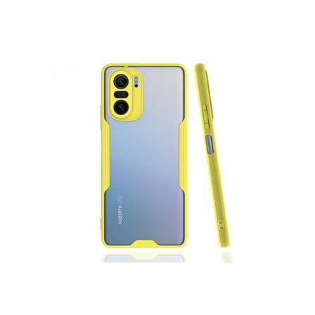 Newface Xiaomi Poco F3 Kılıf Platin Silikon - Sarı