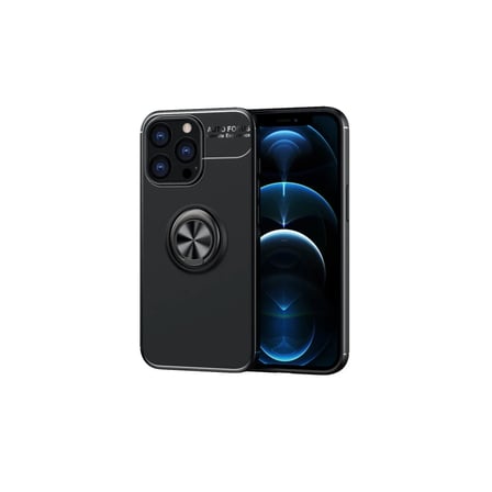 Newface Apple iPhone 13 Pro Max Kılıf Range Yüzüklü Silikon - Siyah