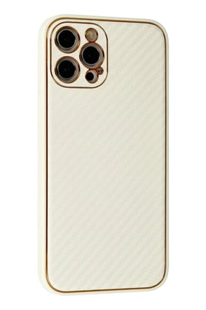Newface Apple iPhone 12 Pro Kılıf Coco Karbon Silikon - Beyaz