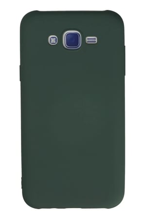 Newface Samsung Galaxy J7 Kılıf Nano içi Kadife Silikon - Koyu Yeşil