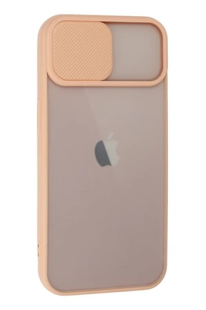 Newface Apple iPhone 13 Kılıf Palm Buzlu Kamera Sürgülü Silikon - Pembe