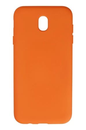 Newface Samsung Galaxy J7 Pro / J730 Kılıf Nano içi Kadife Silikon - Turuncu