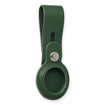 Newface Airtag Askılı Deri Kılıf - Koyu Yeşil