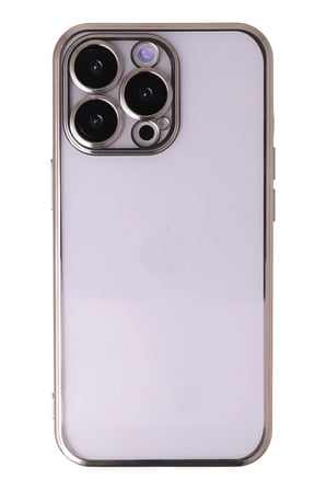 Newface Apple iPhone 13 Pro Max Kılıf Razer Lensli Silikon - Gold