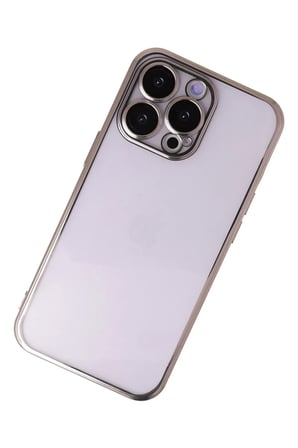 Newface Apple iPhone 13 Pro Max Kılıf Razer Lensli Silikon - Gold