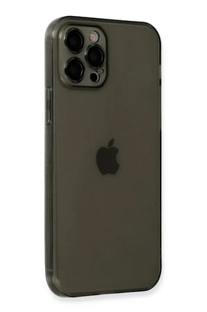 Newface Apple iPhone 12 Pro Max Kılıf Fly Lens Silikon - Siyah