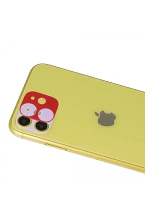 Newface Apple iPhone 11 Rainbow Kamera Lens Koruma Cam - Kırmızı