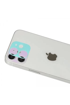 Newface Apple iPhone 12 Rainbow Kamera Lens Koruma Cam - Mor