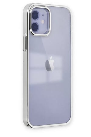 Newface Apple iPhone 12 Kılıf Element Silikon - Gümüş