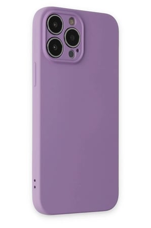 Newface Apple iPhone 13 Pro Kılıf Nano içi Kadife Silikon - Koyu Lila