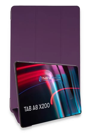 Newface Samsung Galaxy X200 Tab A8 10.5 Kılıf Tablet Smart Kılıf - Mor