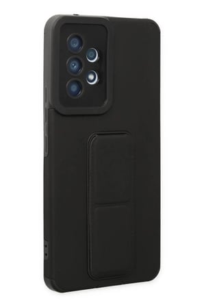 Newface Samsung Galaxy A53 5G Kılıf Mega Standlı Silikon - Siyah