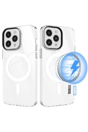 Newface Apple iPhone 12 Pro Max Kılıf Beta Magneticsafe Silikon - Şeffaf