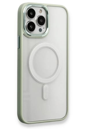 Newface Apple iPhone 14 Pro Max Kılıf Room Magneticsafe Silikon - Su Yeşili