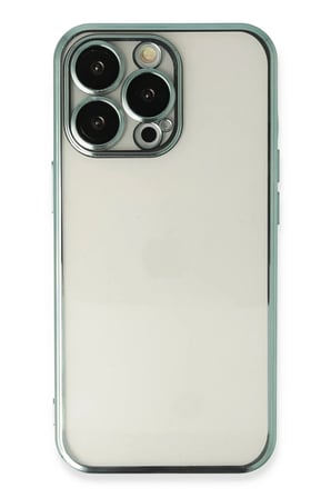 Newface Apple iPhone 14 Pro Max Kılıf Razer Lensli Silikon - Yeşil
