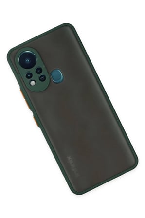 Newface İnfinix Hot 11s Kılıf Montreal Silikon Kapak - Yeşil