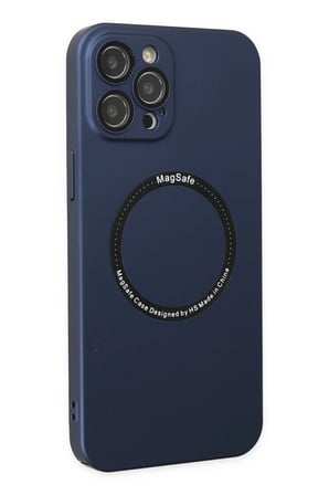 Newface Apple iPhone 12 Pro Kılıf Jack Magneticsafe Lens Silikon - Lacivert
