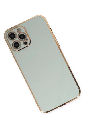 Newface Apple iPhone 12 Pro Kılıf Volet Silikon - Açık Yeşil