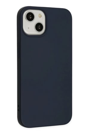 Newface Apple iPhone 14 Kılıf Nano içi Kadife Silikon - Lacivert