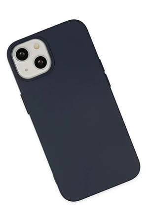 Newface Apple iPhone 14 Kılıf Nano içi Kadife Silikon - Lacivert