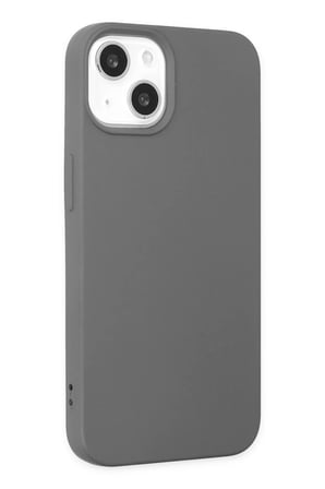 Newface Apple iPhone 14 Plus Kılıf Nano içi Kadife Silikon - Gri