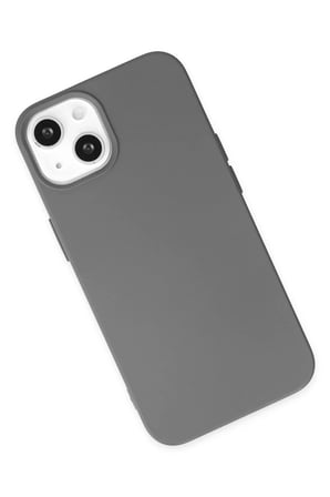 Newface Apple iPhone 14 Plus Kılıf Nano içi Kadife Silikon - Gri