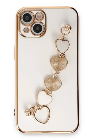 Newface Apple iPhone 14 Kılıf Esila Silikon - Beyaz