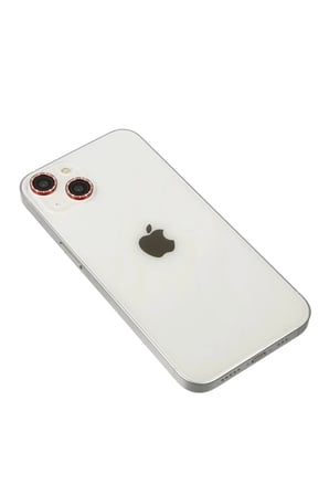 Newface Apple iPhone 14 Diamond Kamera Lens - Kırmızı