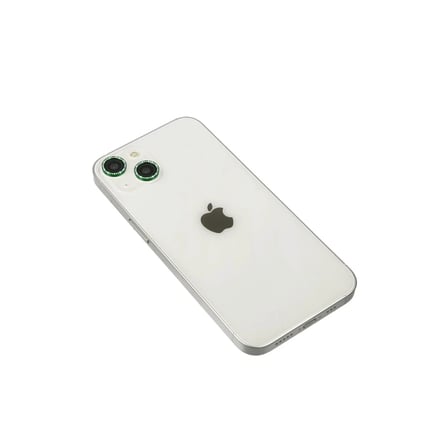 Newface Apple iPhone 14 Diamond Kamera Lens - Yeşil