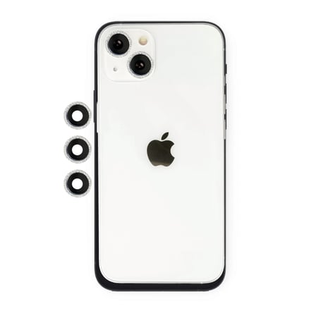 Newface Apple iPhone 14 Shine Kamera Lens - Gümüş