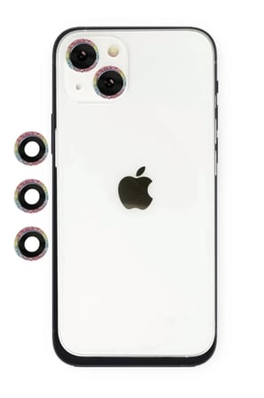 Newface Apple iPhone 14 Shine Kamera Lens - Rainbow