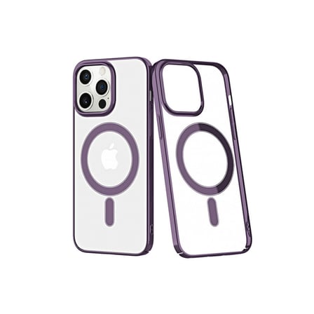 Newface Apple iPhone 13 Pro Kılıf Element Magneticsafe Sert Kapak - Derin Mor