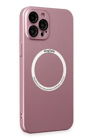 Newface Apple iPhone 12 Pro Kılıf Jack Magneticsafe Lens Silikon - Rose Gold