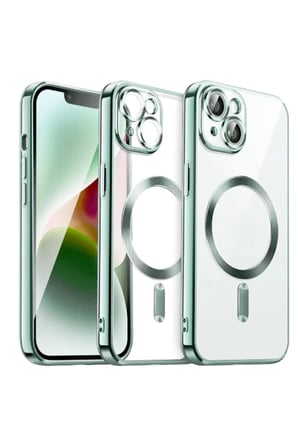 Newface Apple iPhone 13 Kılıf Kross Magneticsafe Kapak - Koyu Yeşil