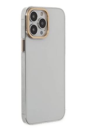 Newface Apple iPhone 13 Pro Kılıf Anka PC Sert Metal Kapak - Şeffaf