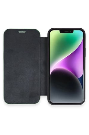 Newface Apple iPhone 12 Kılıf Dolpin Kapaklı - Lacivert