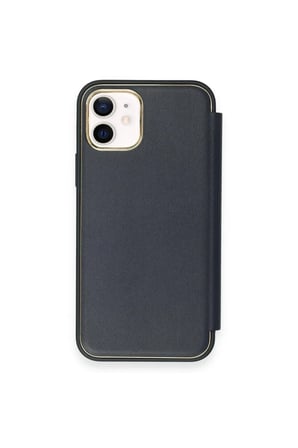 Newface Apple iPhone 12 Kılıf Dolpin Kapaklı - Lacivert