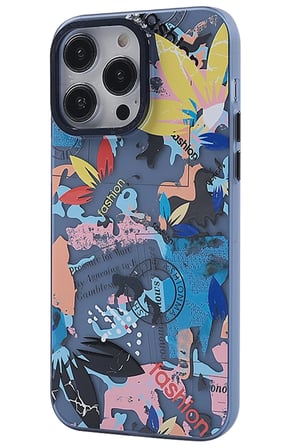 Newface Apple iPhone 14 Pro Max Kılıf Prada Desenli Kapak - Prada Pembe - 1