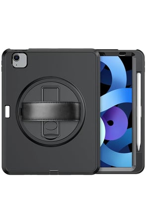 Newface Apple iPad 2025 10.9 10.Nesil (A16) Kılıf Hand Strap Tablet Kılıfı - Siyah