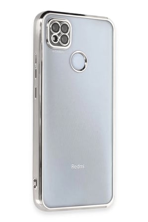 Newface Xiaomi Redmi 9C Kılıf Razer Lensli Silikon - Gümüş