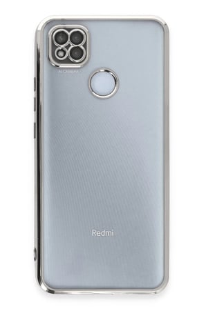 Newface Xiaomi Redmi 9C Kılıf Razer Lensli Silikon - Gümüş