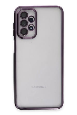 Newface Samsung Galaxy A23 4G Kılıf Razer Lensli Silikon - Mor