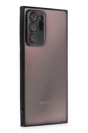 Newface Samsung Galaxy Note 20 Ultra Kılıf Razer Lensli Silikon - Siyah