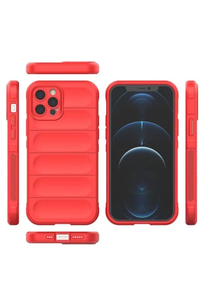 Newface Apple iPhone 12 Pro Kılıf Optimum Silikon - Kırmızı