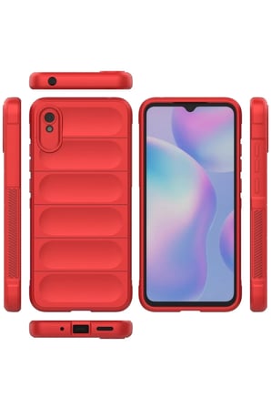 Newface Xiaomi Redmi 9A Kılıf Optimum Silikon - Kırmızı