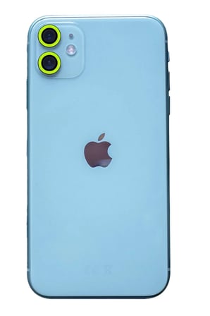 Newface Apple iPhone 11 Neon Fosforlu Kamera Lens - Yeşil