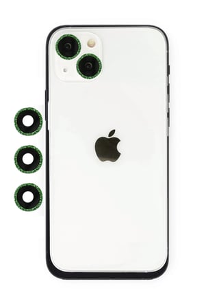 Newface Apple iPhone 14 Shine Kamera Lens - Yeşil