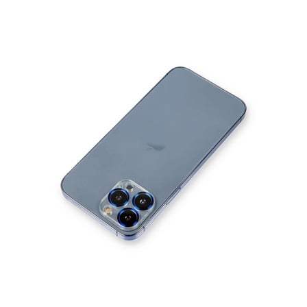 Newface Apple iPhone 12 Pro Metal Kamera Lens Koruma Cam - Mavi