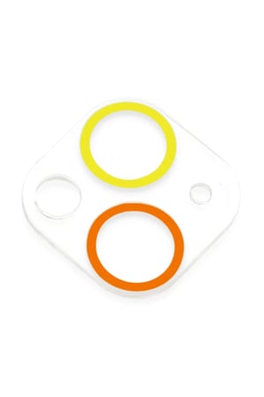 Newface Apple iPhone 13 Mini Renkli Kamera Lens Koruma Cam - Sarı-Turuncu